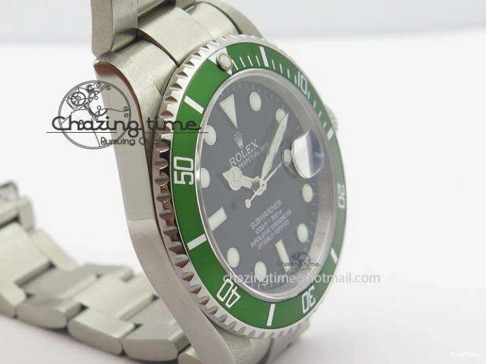 MiroTime 0419 Submariner BP Maker 16610 Green Dial On SS Bracelet A Bright 3870